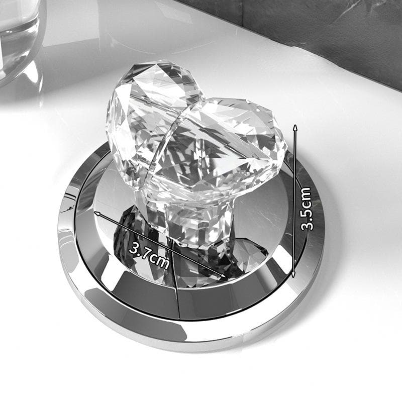 Transparent Heart Shaped Toilet Press Creative Multi Functional Toilet Tank Button Flushing And Lifting Cap Assistant clear