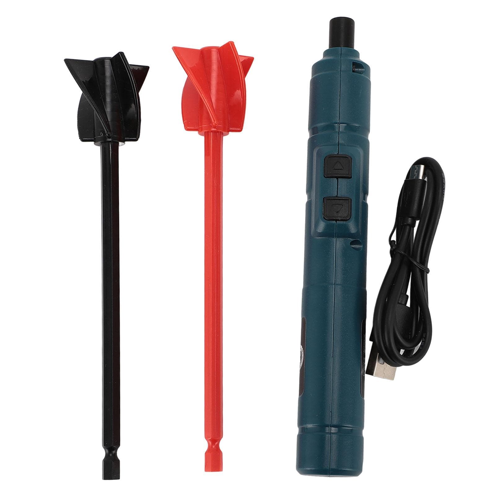 Resin Mixer Kit USB Rechargeable Battery Electric Handheld Resin Stirrer with 2 Paddles for Acrylic