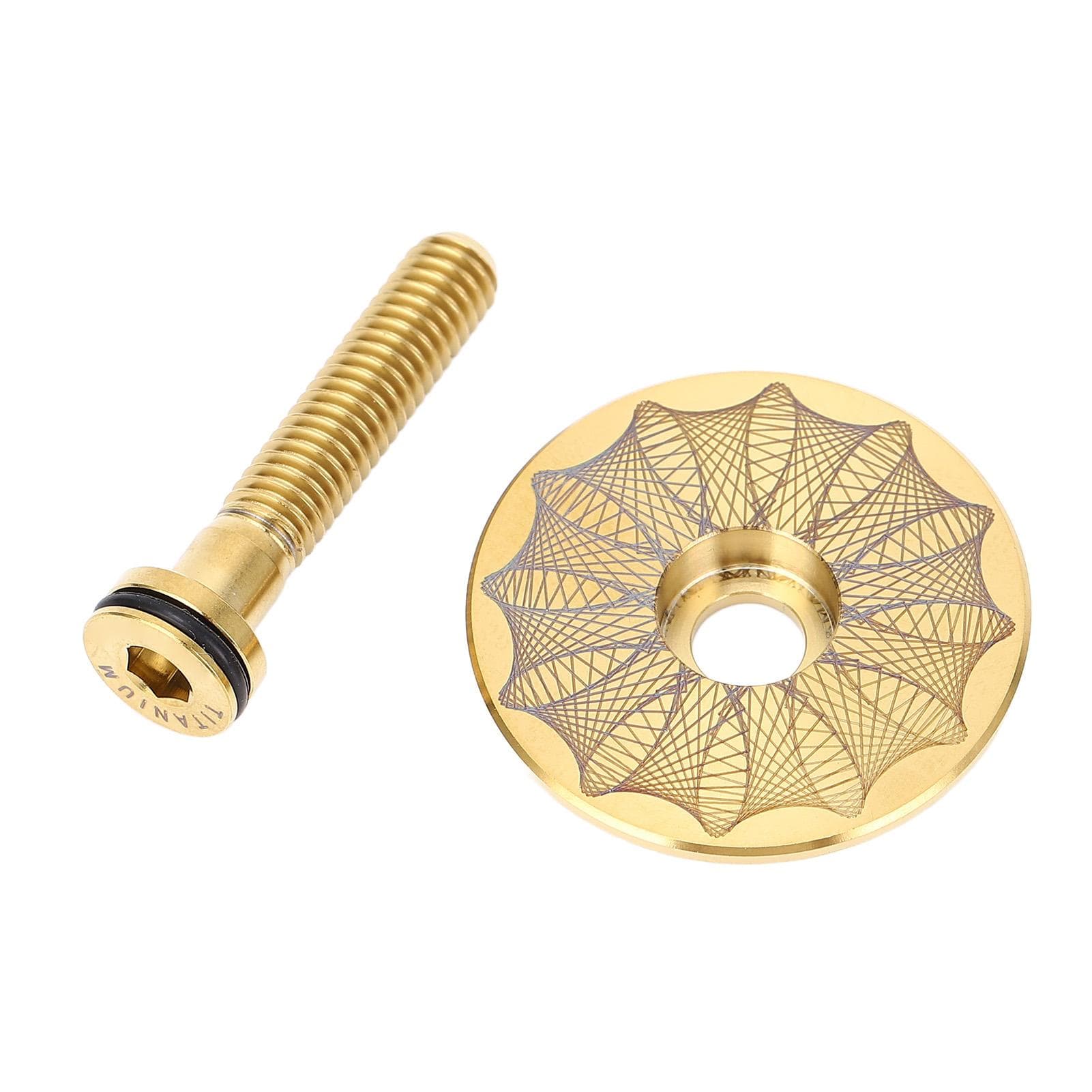 Headset Top Cap 28.6mm Ti Alloy Excellent Heat Dissipation Headset Cover for Mountain Bike Road