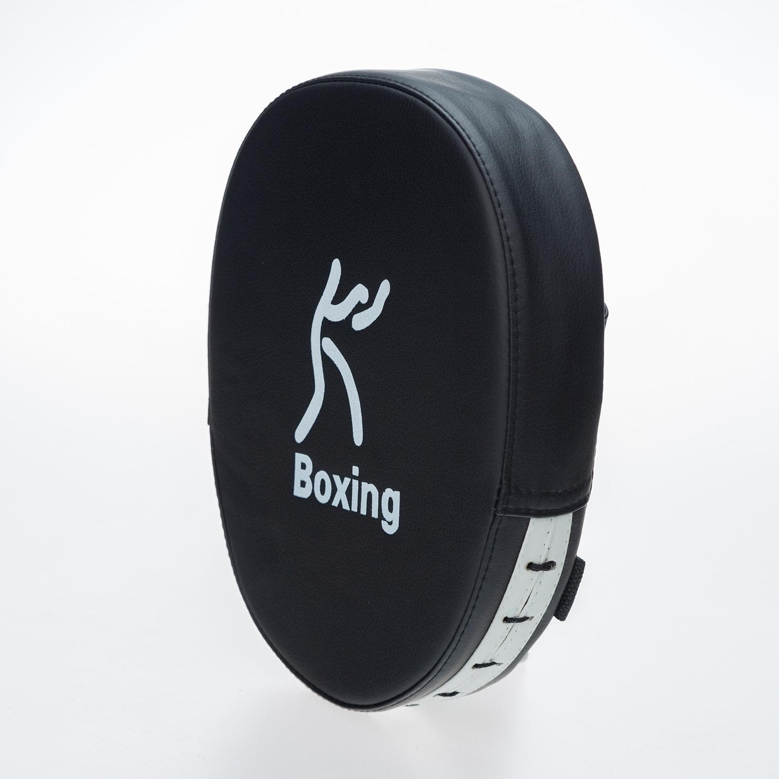 Boxing Punching Mitt PU Leather Thick Foam Curved Focus Target Pad Kickboxing Muay Thai Karate One Size black