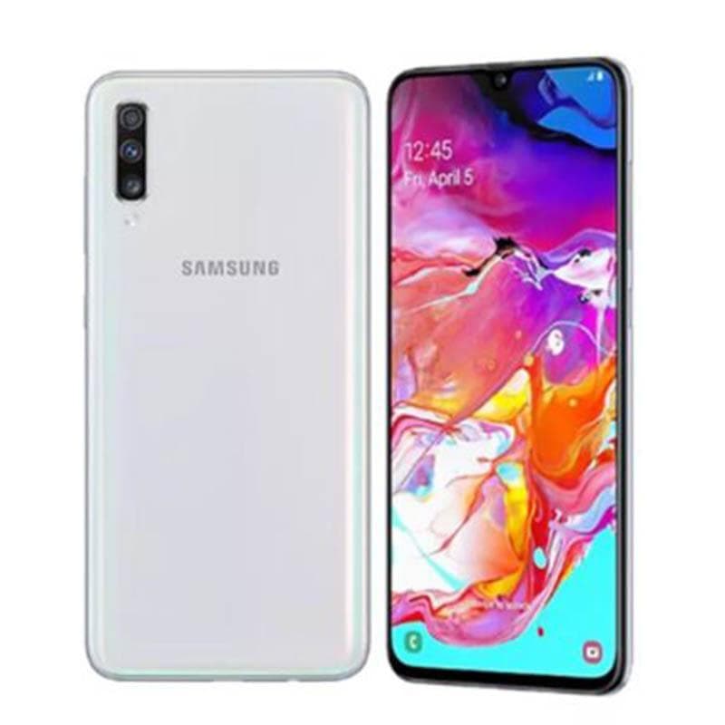 Refurbished Samsung Galaxy A70 A705F Android 32MP 128GB 6GB RAM Mobile Phone With 2 SIM Simple Set white
