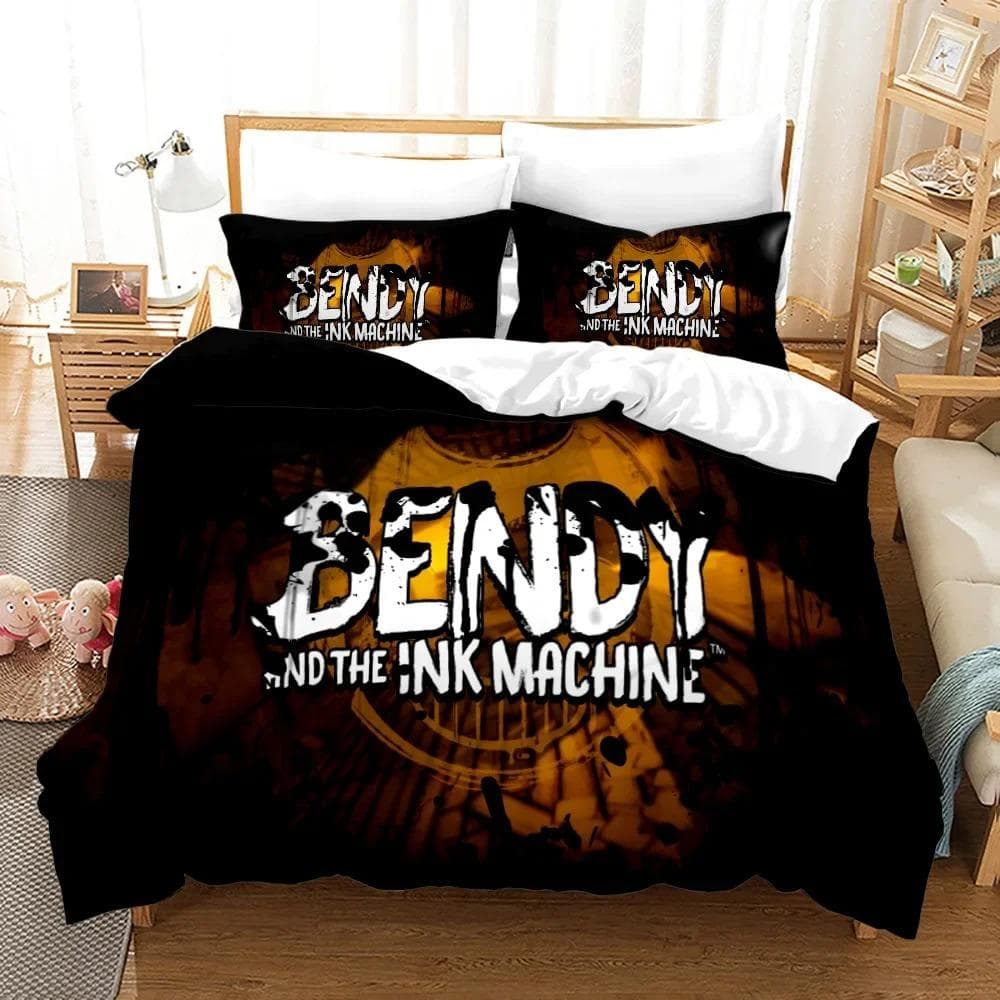 3D Print Anime BENDY Bedding Set Single Twin Full Queen King Size Kawaii BatlM Bed Set Adult Kid Bedroom Duvet cover Sets 70x133cm 2pcs