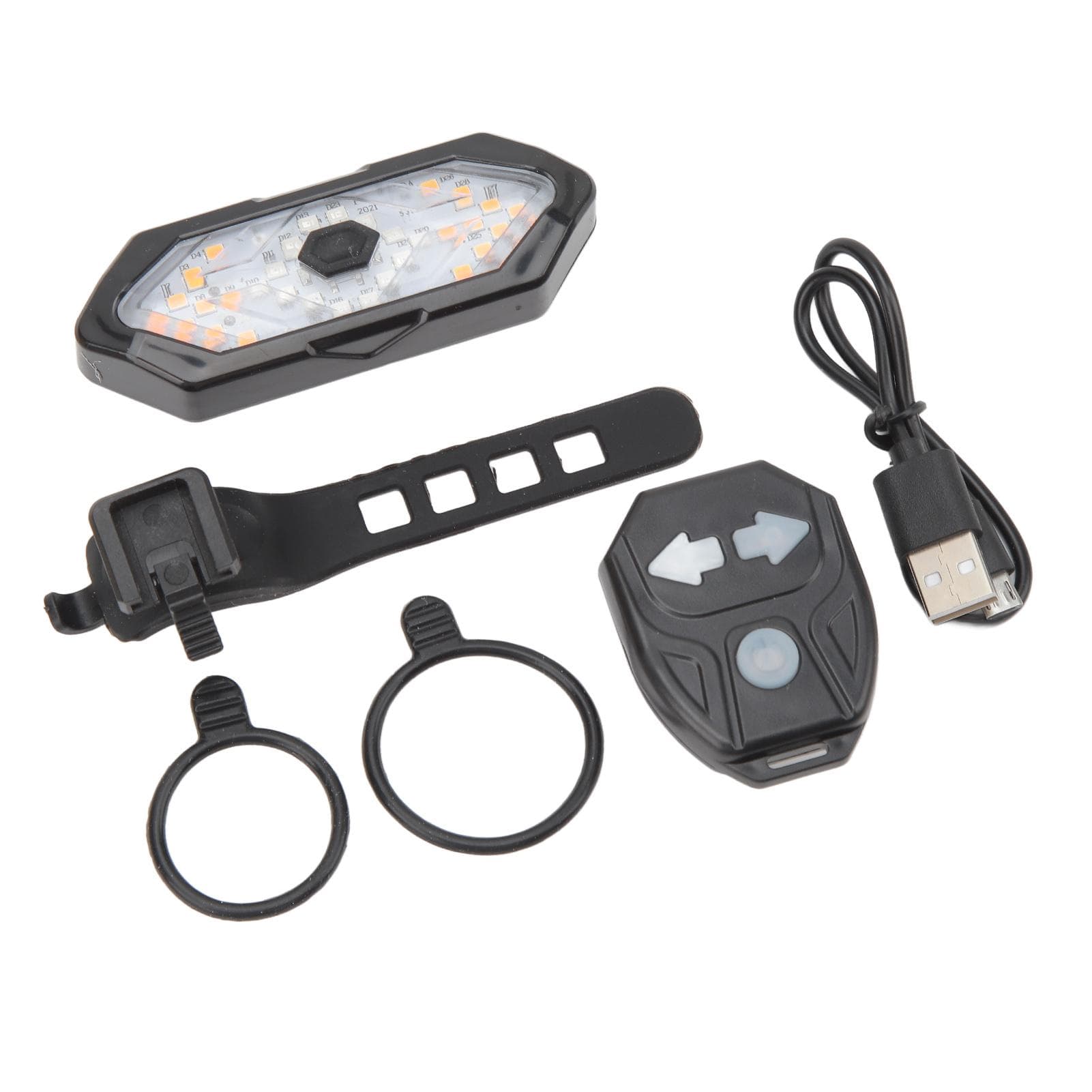 Bicycle Turn Signals and Tail Lights USB Rechargeable Waterproof with Wireless Remote Control for