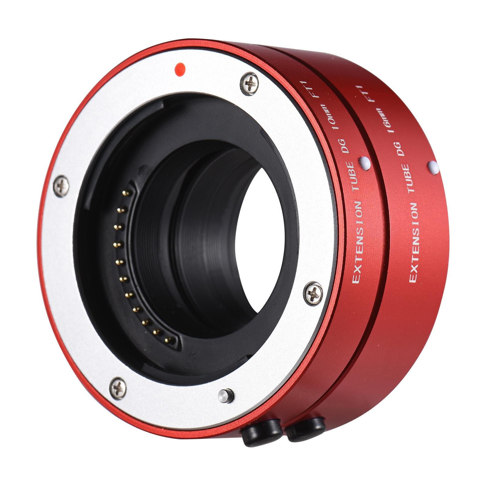 FOTGA Macro Extension Tube Ring Set 10mm + 16mm Auto Focus Adjustable Aperture Replacement for red