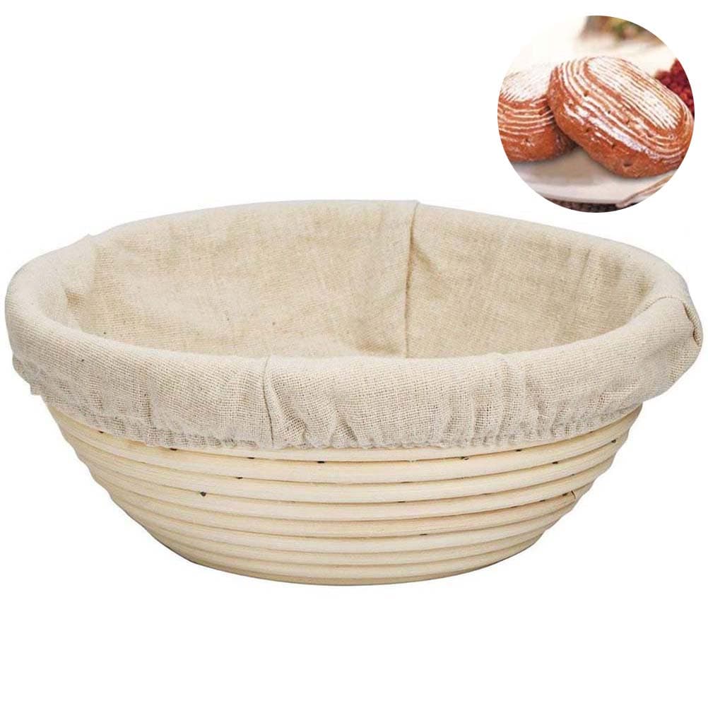 Rattan Bread Proofing Basket Natural Bread Fermented Basket Kitchen Sourdough Bowl S(for 2-4kg) beige