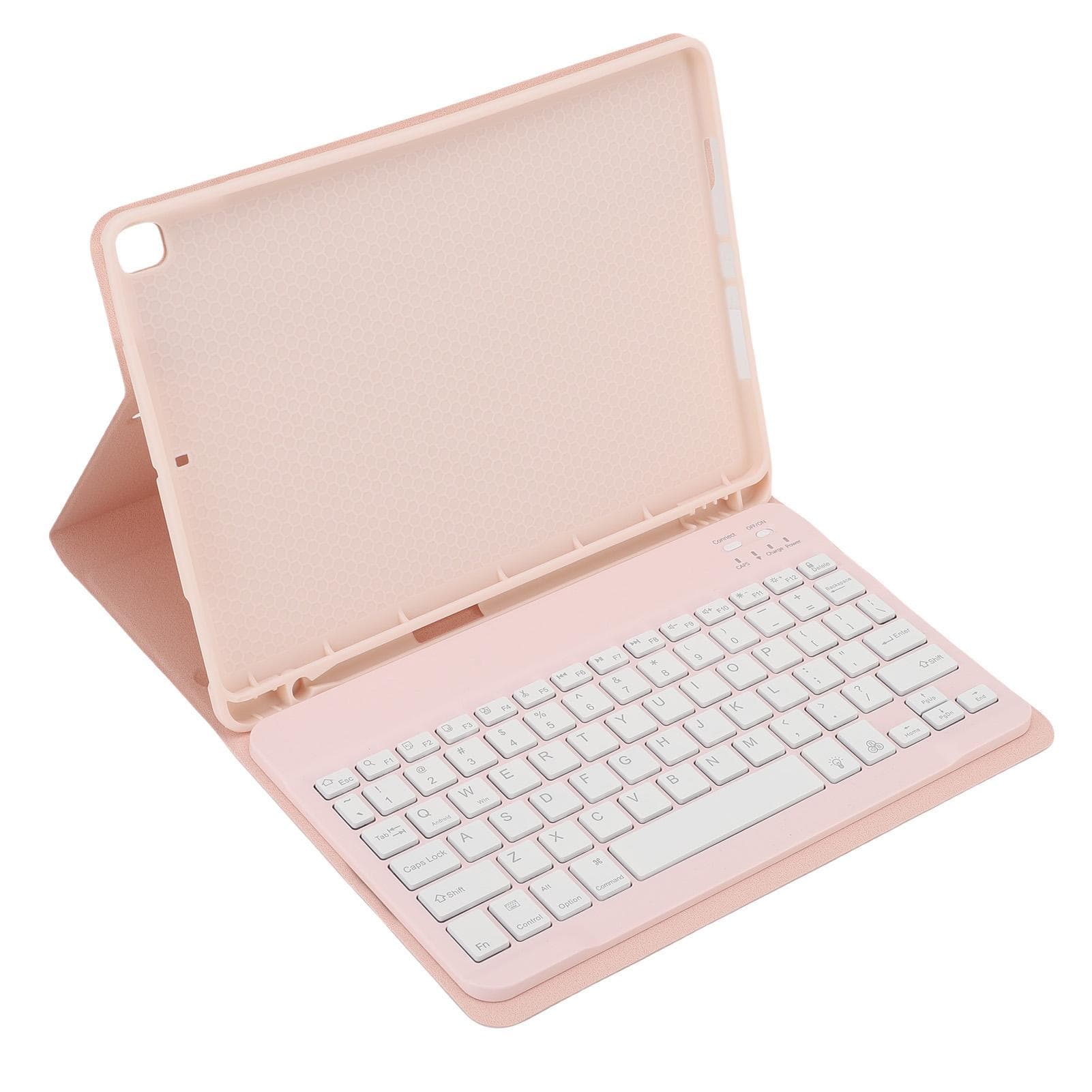 Tablet Keyboard Case Suitable for 9th 8th 7th Gen 7 Color Backlit Wireless Keyboard and Protective pink