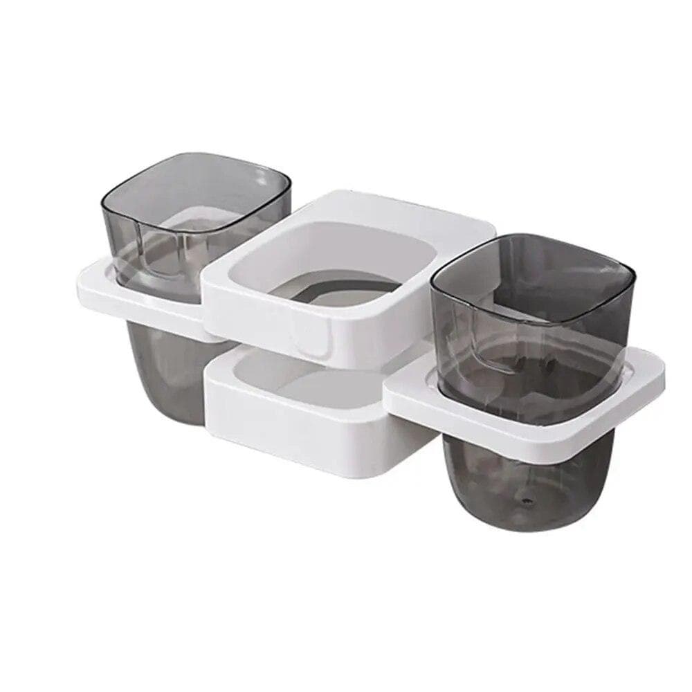 Bathroom Accessories Drain Shelf Toothpaste Storage Rack Mouthwash Cup Rack Electric Toothbrush Organizer Toothbrush Holder white