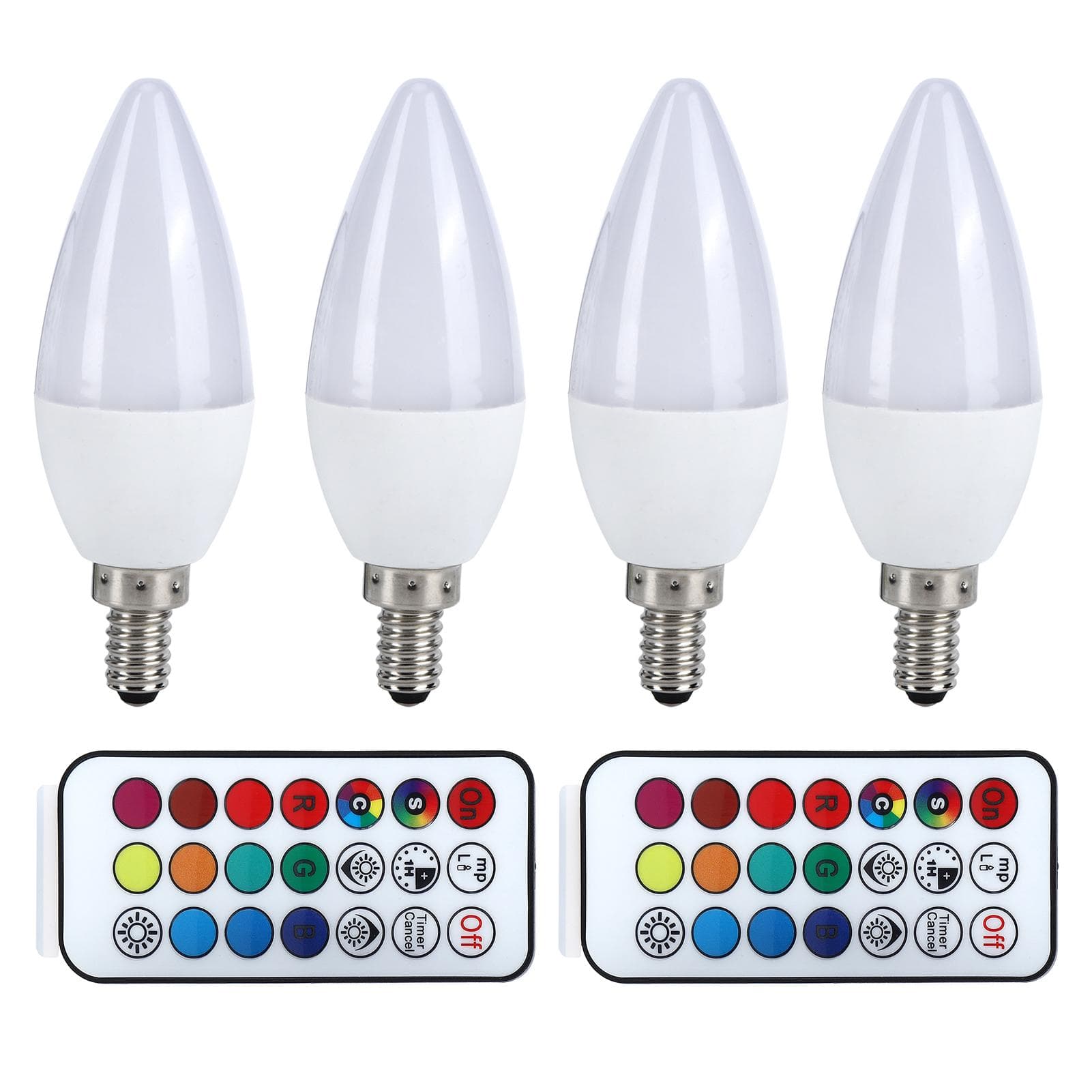 3W RGB Color Changing Candle Light Bulb with Remote Control for Home Decoration 85265V(E12 RGbPure
