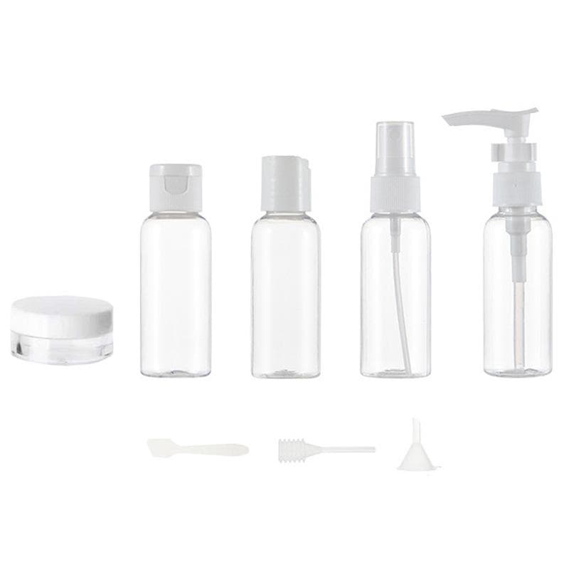 9pcs Refillable Bottle Set Empty Sub-Bottling Portable PE Hose Travel Lotion Cream Shampoo Shower Gel Skin Care Sample