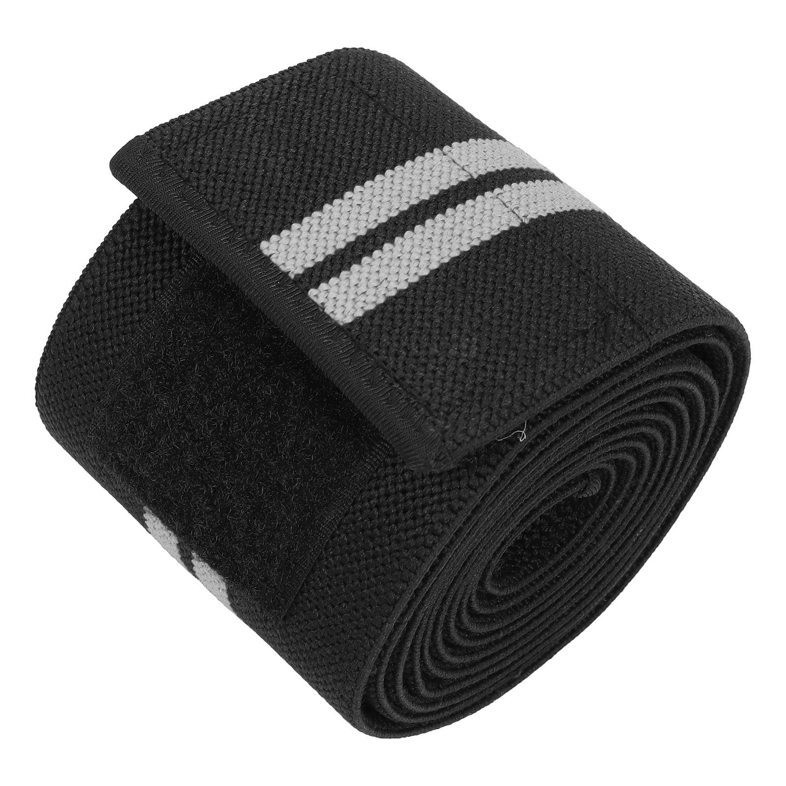 Sports Knee Wraps Compression Elastic Knee Sleeves Brace Straps for WeightliftingBlack Gray dark grey