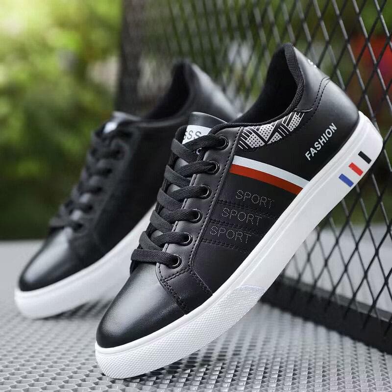 2024 Summer Men's Trendy White Casual Sports Shoes - Korean Style, All-Match, Flat Sneakers for Students 43 Shoe Box