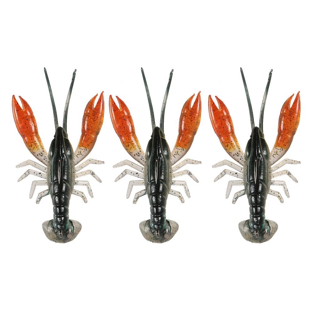 Lixada 8cm / 14g Soft Crawfish Shrimp Lobster Claw Bait Artificial Lure Bait Swimbait 3 pcs