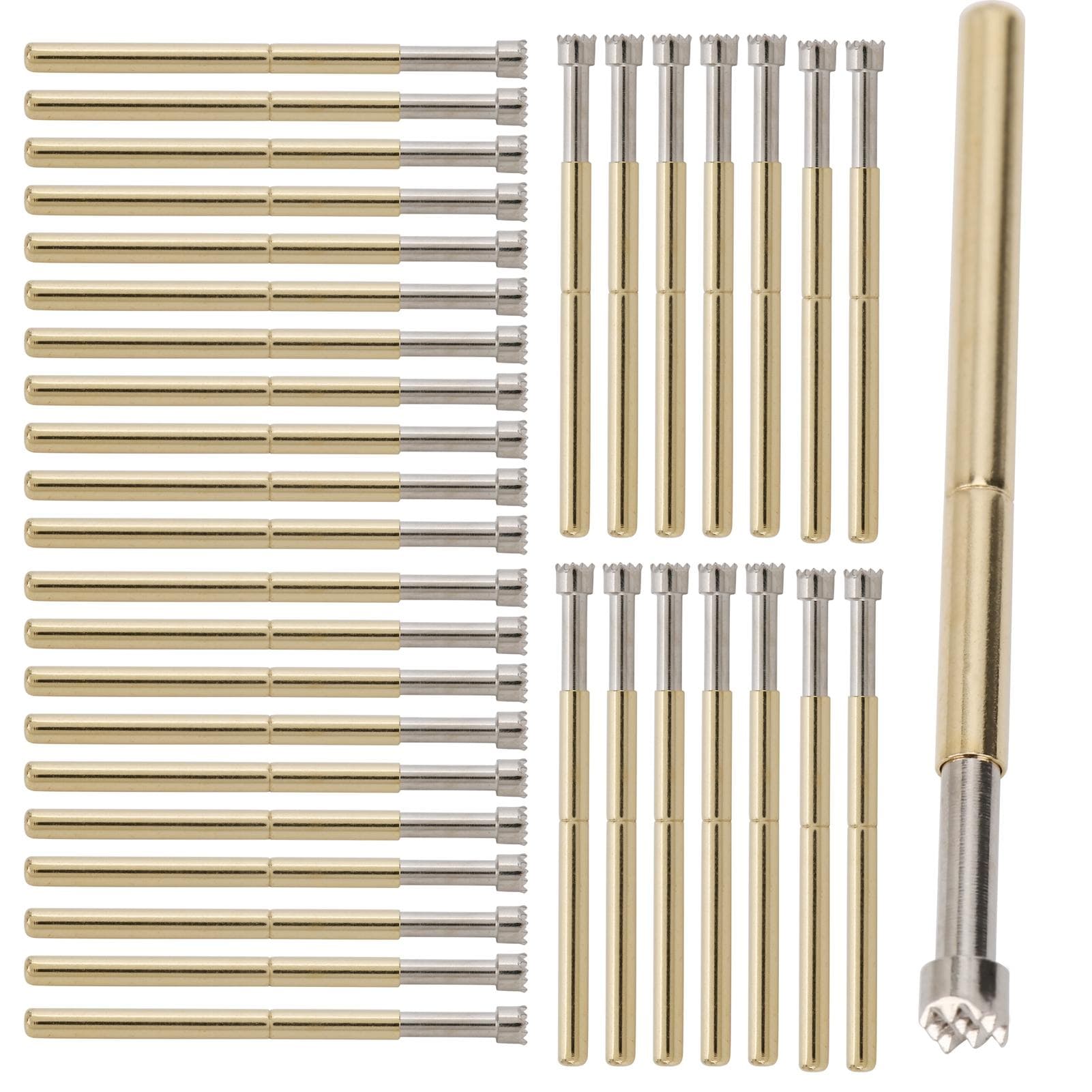 100Pcs Spring Test Probe Testing Contact Pin 9 Claws 2mm Industrial Supplies P125?H