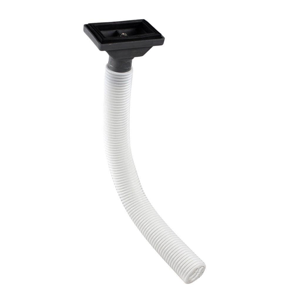 Gray Overflow Pipe Head for Upward Rectangle Kitchen Sink Installation