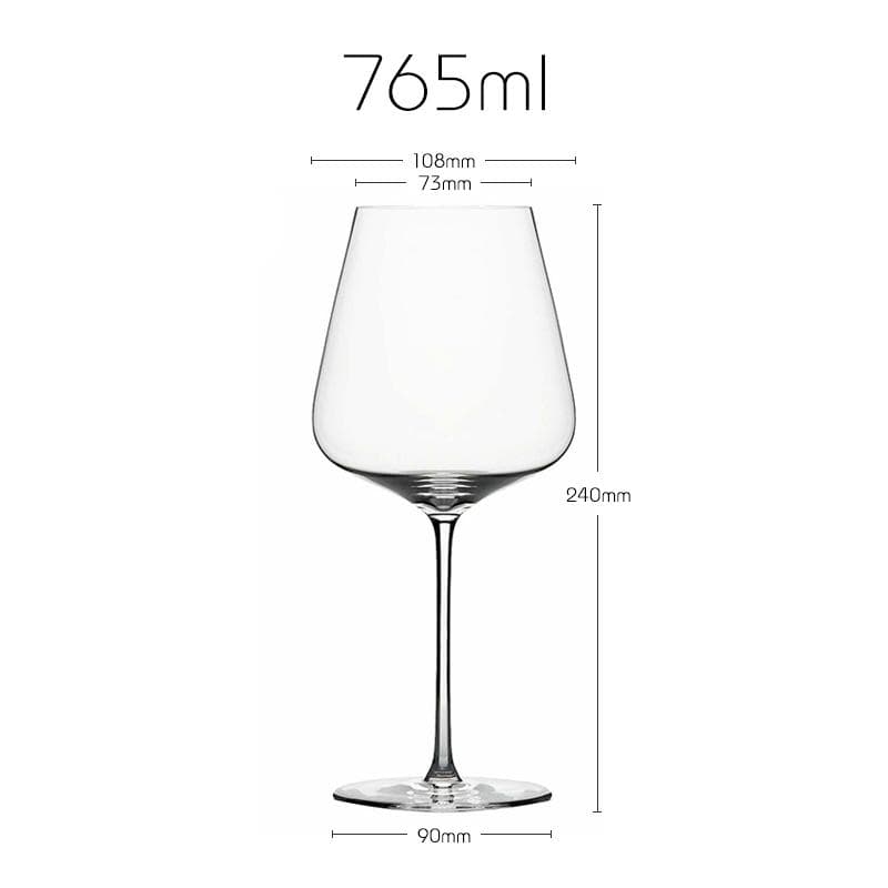 JINYOUJIA Zalto Style Upscale Banquet Crystal Handmade Wine Glass Extremely Thin Masterly Craft Perfect Flawless Classics Goblet BORDEAUX 765ml(801-900ml)