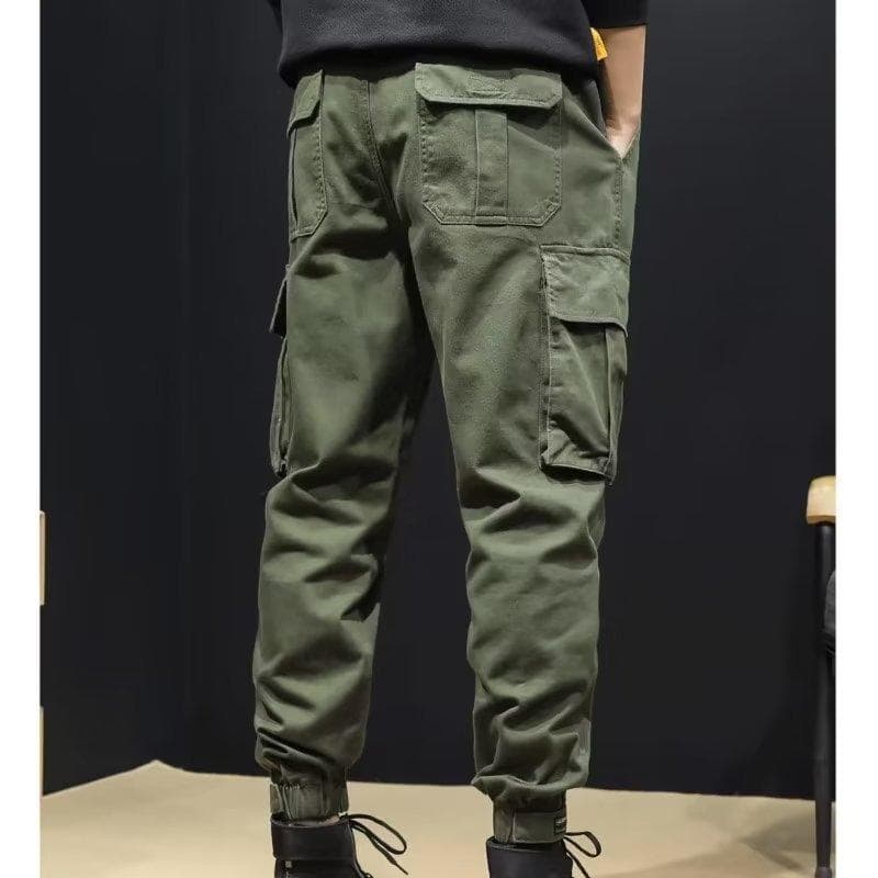 Working Pants for Men's Spring and Summer Style Foot Tying Design Niche Retro Loose Versatile Casual Pants 5XL