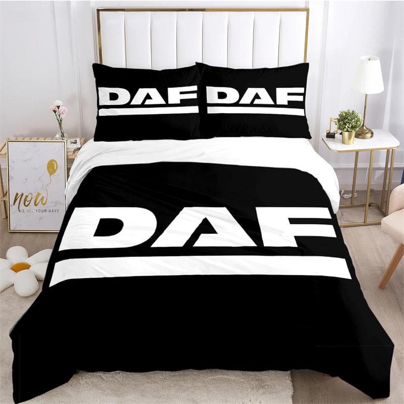 DAF Truck Casal Bedding Se Duvet Cover Set with Pillowcase Home Textile Twin Full Queen King Children's Gift 180X210cm-3pcs