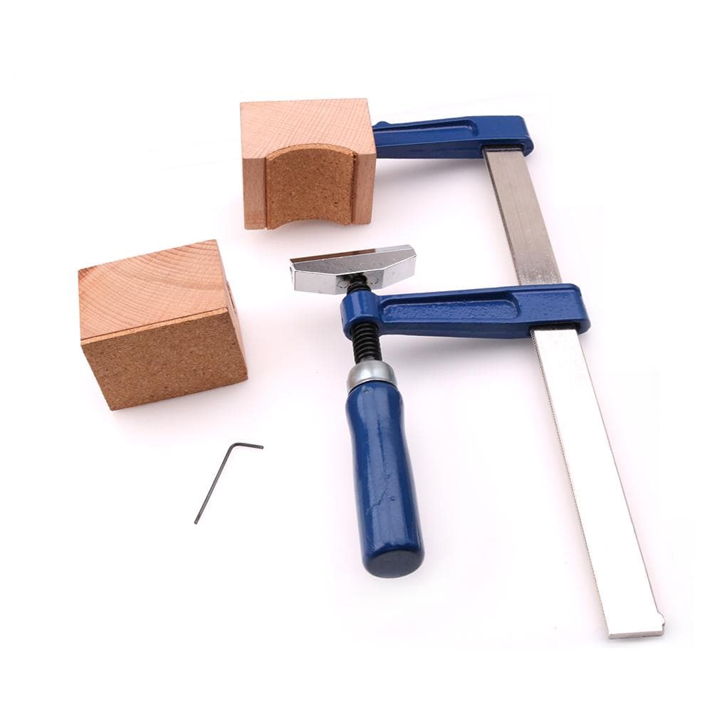 Guitar Bass Fretting Tool Fingerboard Fretboard Fret Press Tool with Wooden Blocks and Mini Wrench blue