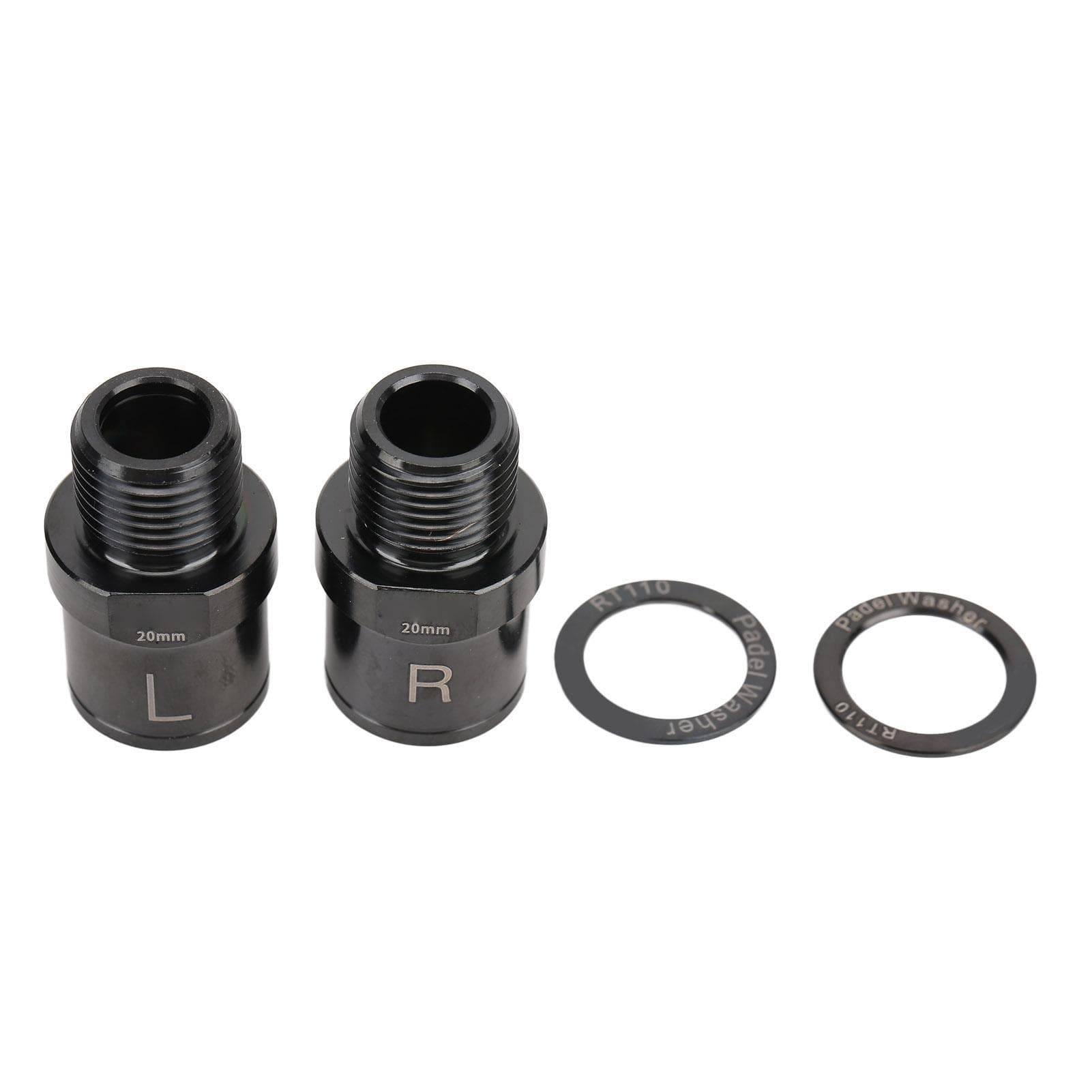 RISK Bike Pedal Extender Titanium Alloy Bicycle Pedal Extended Spindle for Mountain Bike 20mm Gold black