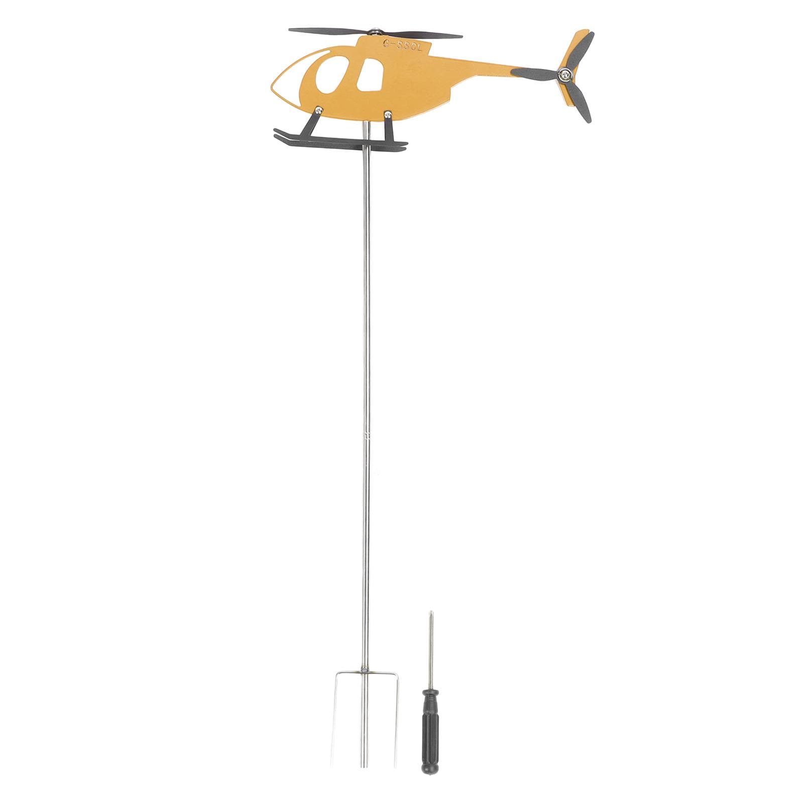 Airplane Weathervane Windmill Outdoor Wind Sculpture for Yard Garden Decoration Present for Flight