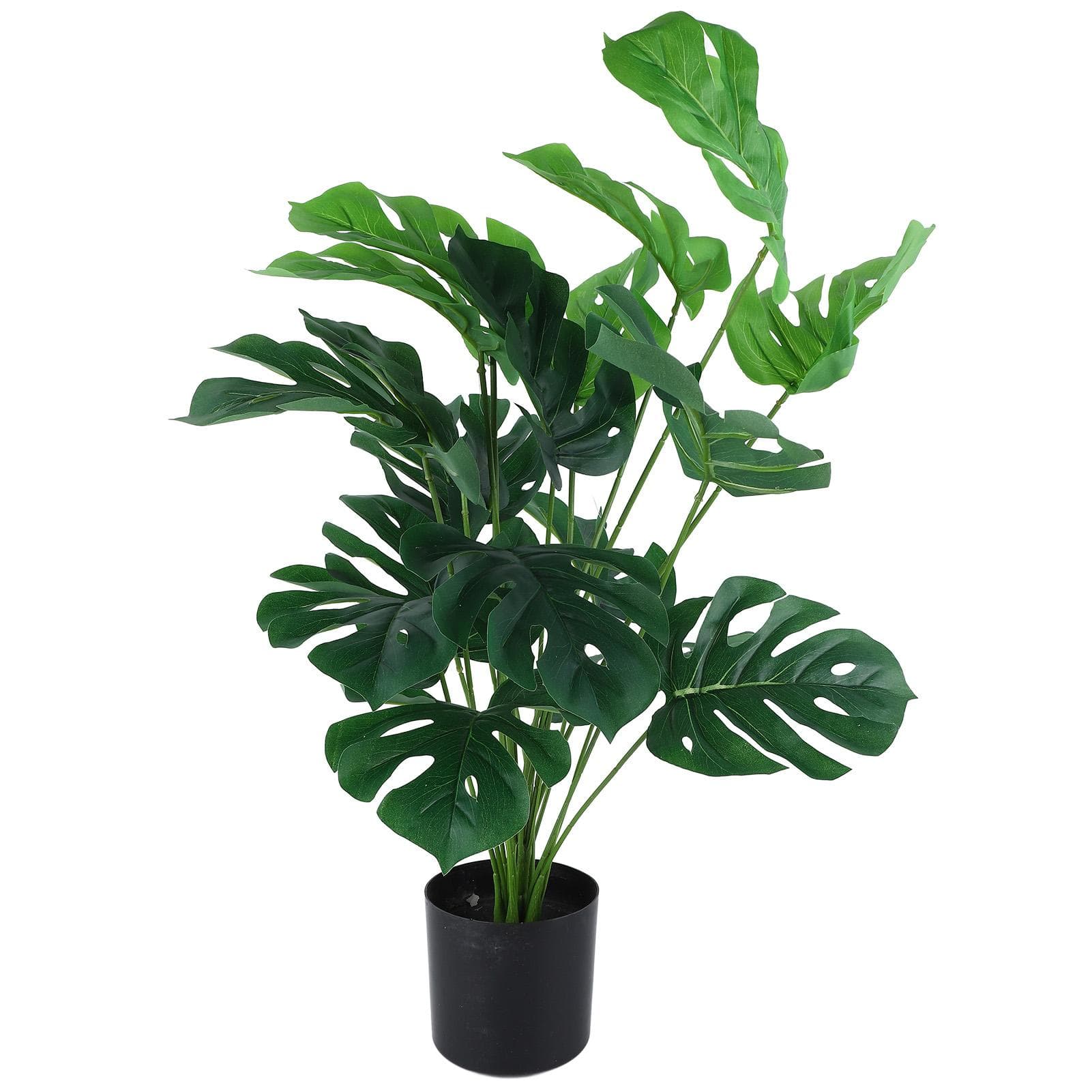Artificial Monstera Deliciosa Plant 80cm 18 Leaves Plastic Lifelike Decorative Fake Potted Plant