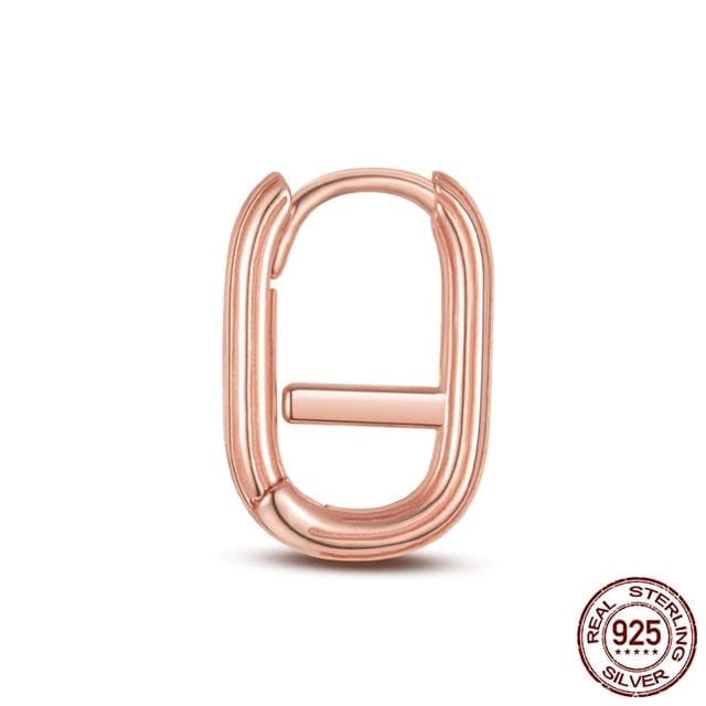 925 Silver Link Earring Styling Two -Ring Connector Dangle Charm Beads Fit Original Fashion Style Bracelet Jewelry Gift