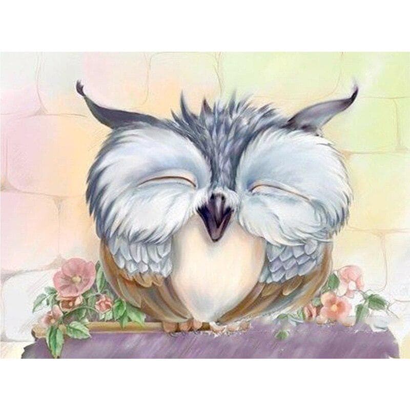 5D DIY Diamond Painting Cartoon Owl Full Round Diamond Embroidery Cross Stitch Rhinestone 20X30CM