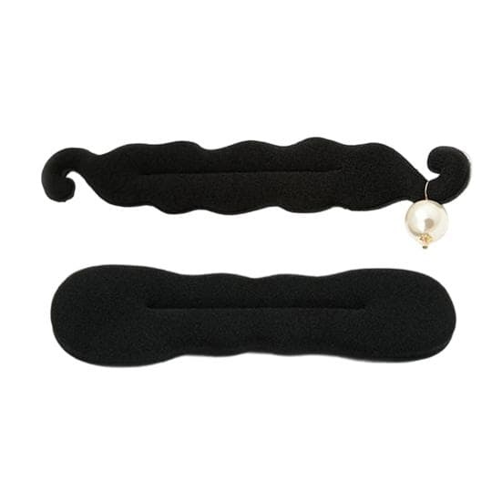 2Pcs Magic Sponge Clip Foam Donut Hair Styling Bun Curler Tool Maker Ring Twist