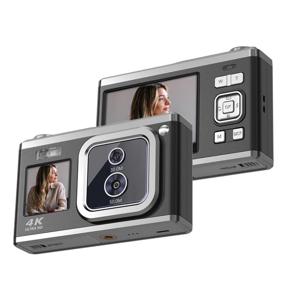 Andoer 2.88-inch Portable Digital Camera Compact Camera 50MP 4K Ultra HD 16X Zoom Auto Focus black