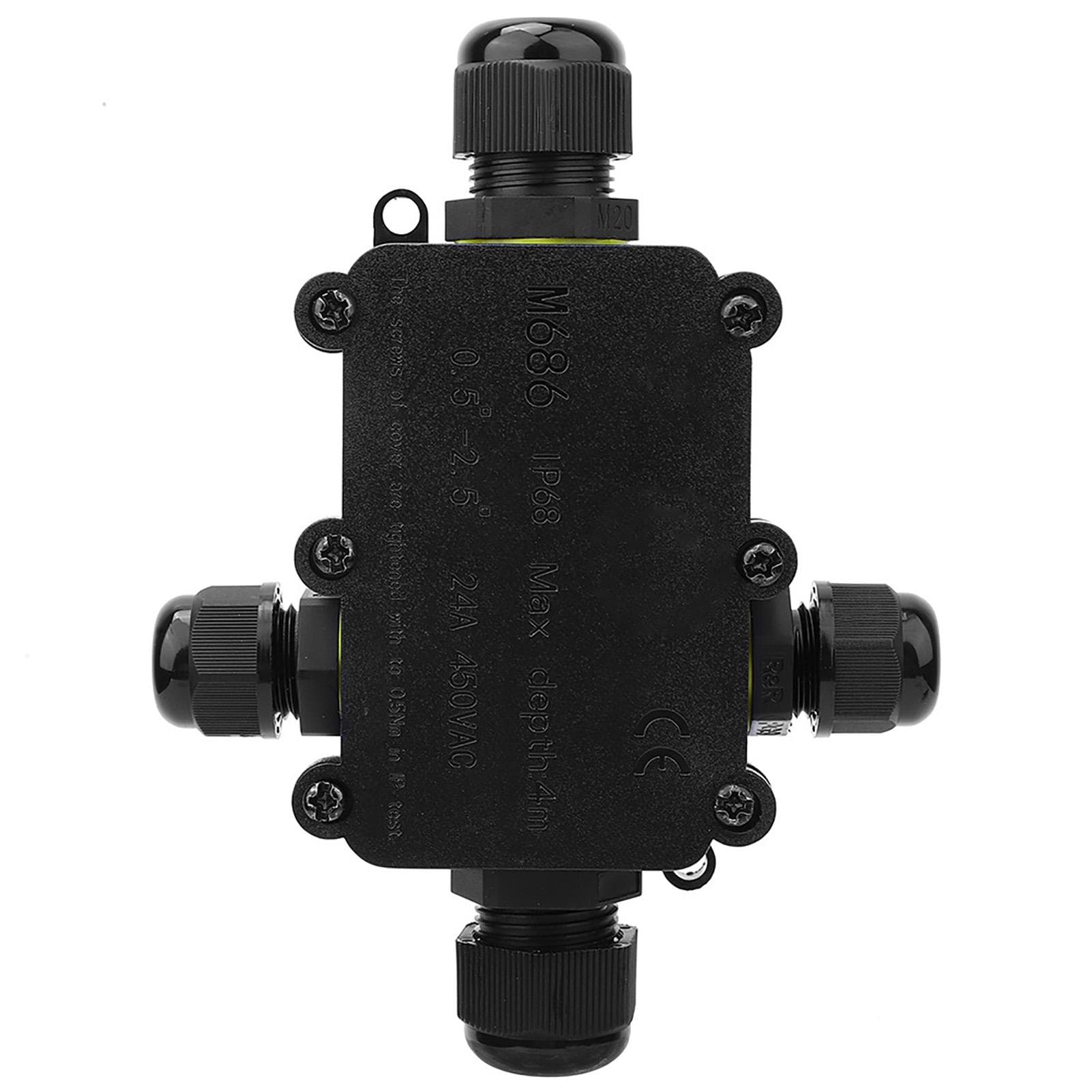 IP68 Plastic Junction Box 5m Underwater Connection Wiring Box T100 450VAC 24A UL94V?2