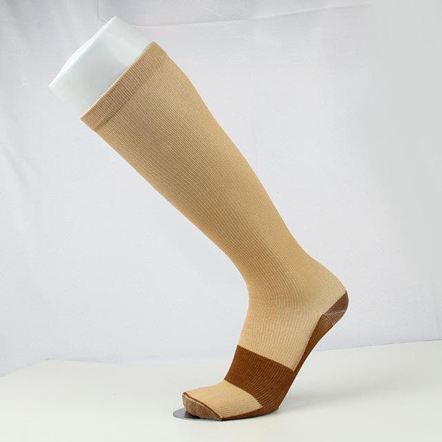 1Pair Unisex Compression Long Socks Women Men Pressure Veins Leg Relief Pain Knee High Stockings L/XL