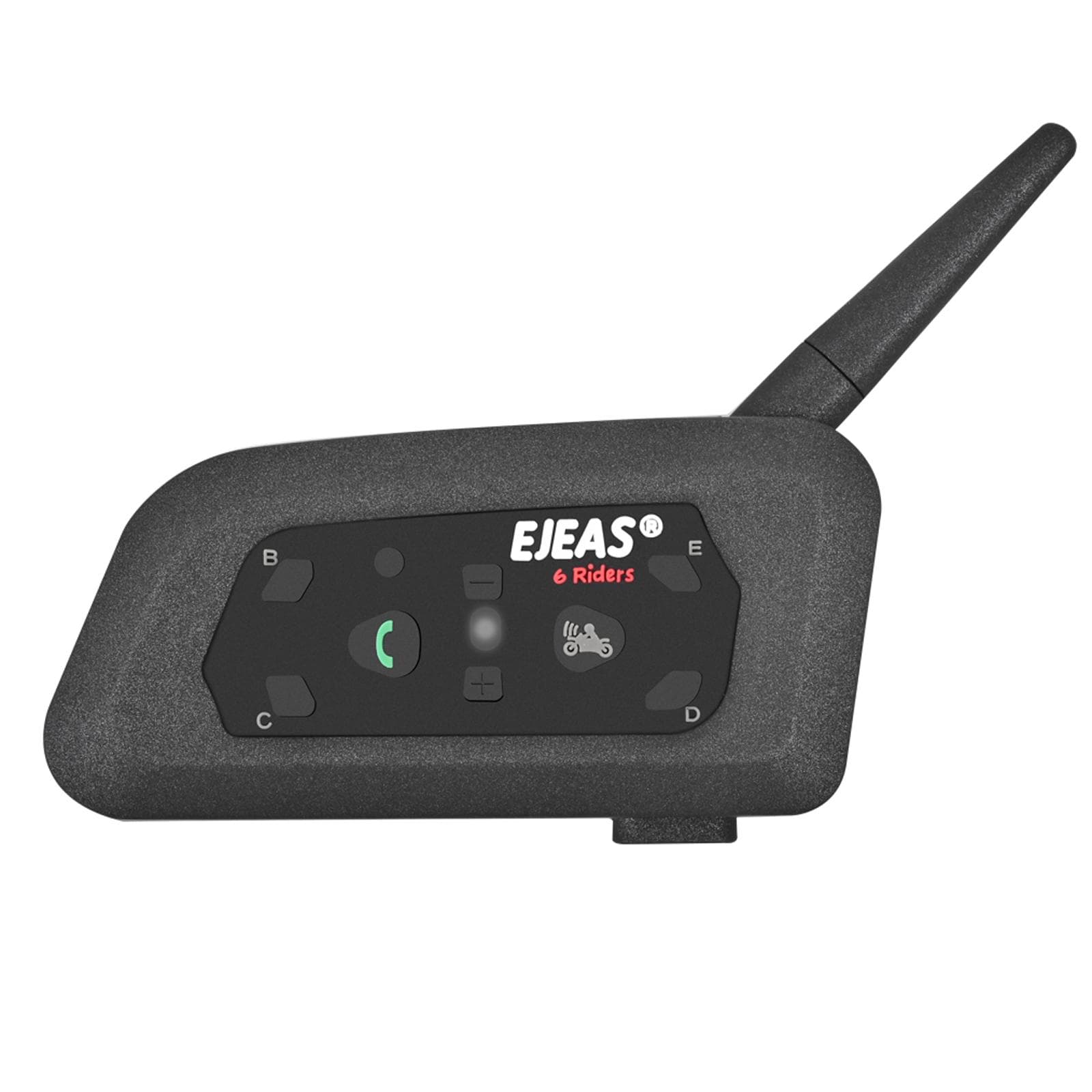 EJEAS V6 Pro Motorcycle Helmet Intercom 1200M Duplex Interphone Headset Riding Walkie-talkie for 1PCS black