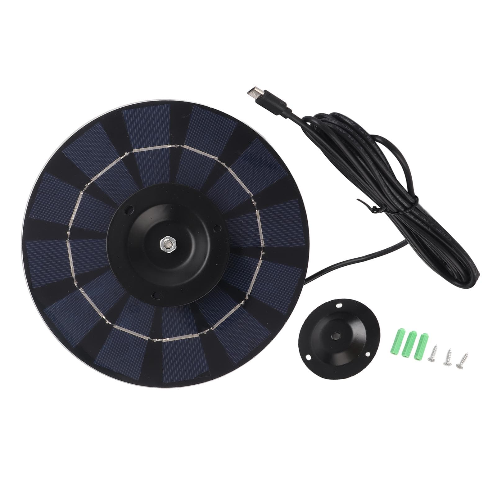 Solar Panel 5W Battery Charger Solar Panel Power Supply with 3 Meter Cable for Outdoor