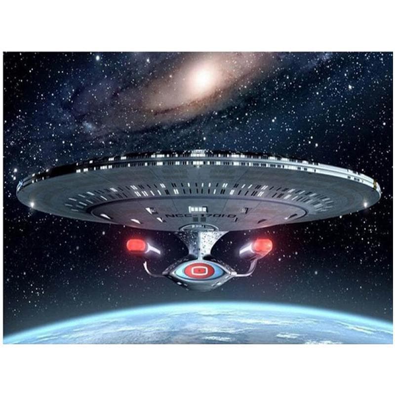 Full Round/Square 5D Diy Diamond Painting spacecraft Embroidery Full Lay Cross Stitch Kits Home Decor Handmade Gift Round 40x50cm