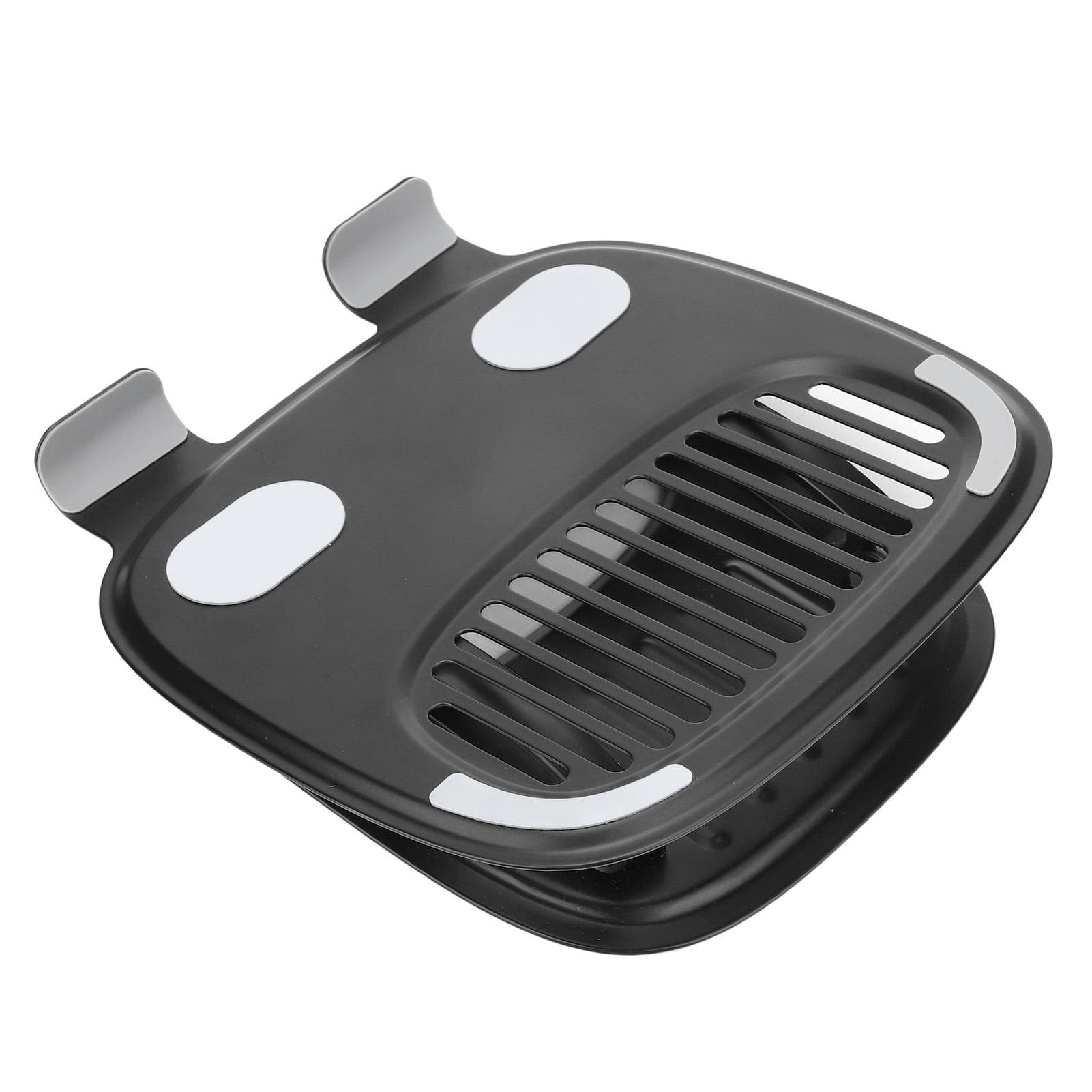 Laptop Stand Black Aluminium Alloy Foldable Adjustable Height Hollow Design Laptop Holder for 10 to