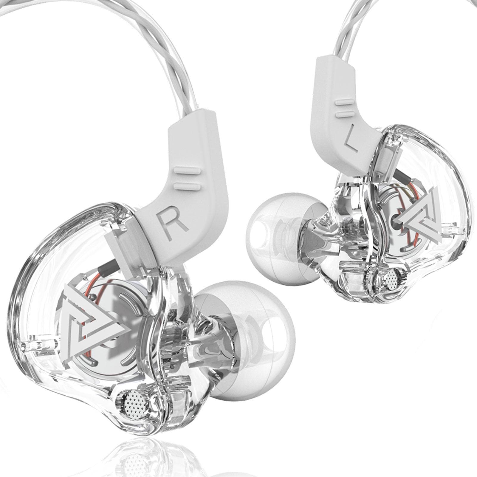QKZ AK6 Universal 3.5mm HiFi Sport Headphones In Ear Earphone for Running with Microphone Headset white