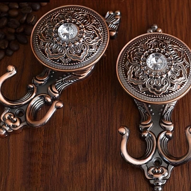 2pcs Dot Drill Curtain Hook, High Quality Zinc Alloy Moire Metal Hook, Can Be Used for Balcony, Bedroom, Living Room Decoration Curtain