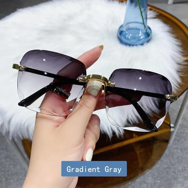 New Frameless Cut Edge Sunglasses Fashion Summer Sun Visors Women's Transparent Multi-color Lenses UV4 Women Sunglasses As picture