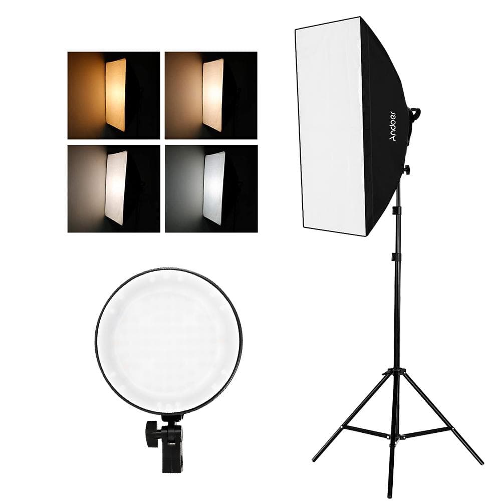 Studio Photography Softbox LED Light Kit Including 20*28 Inches Softboxes 45W Bi-color EU Plug