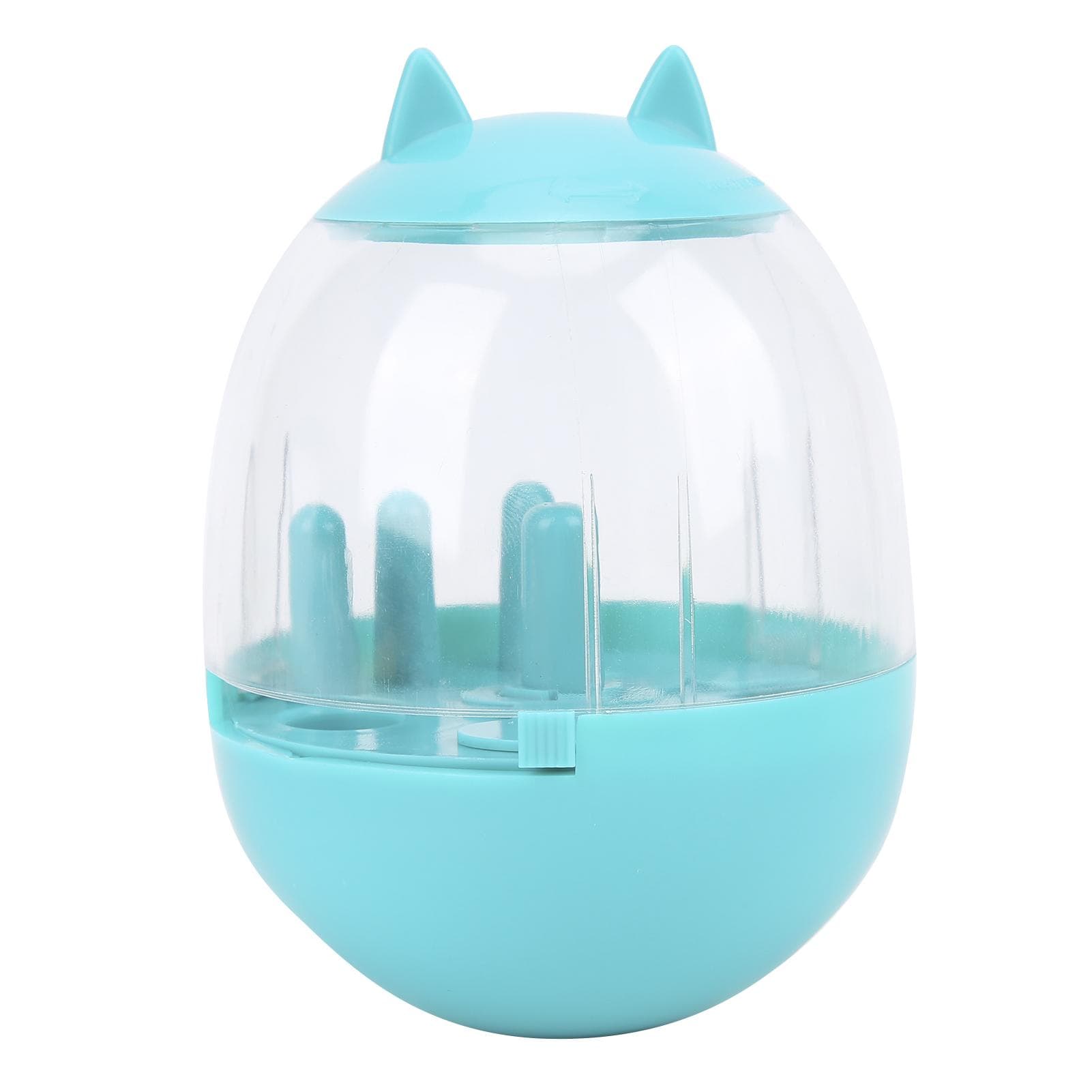 Dog Food Dispensing Toy Slow Eating Interactive Feeding Puzzle Toy for Pet Cats DogsPeacock Blue