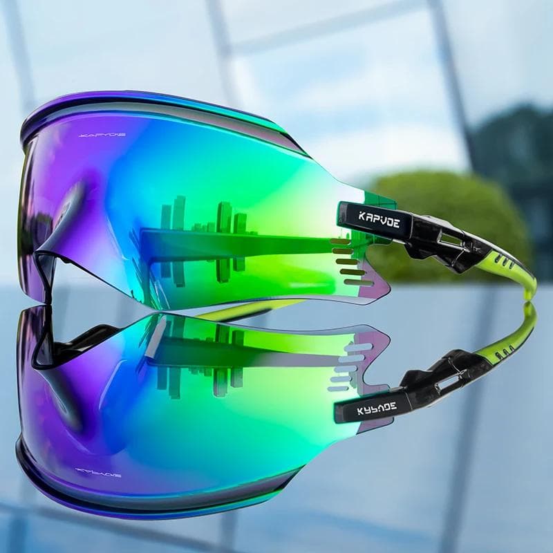 Kapvoe Cycling Sunglasses UV400 MTB Eyewear for Outdoor Sports Bike Goggles Men Women 1LENS