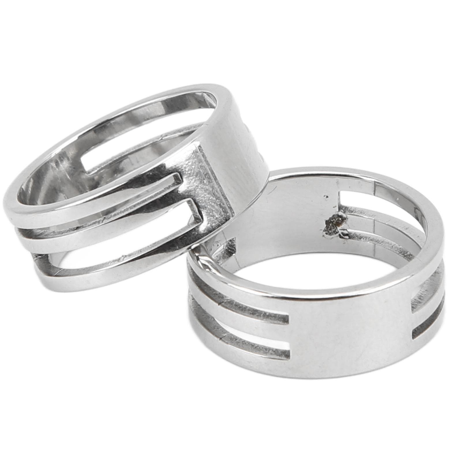 2 Pcs Hand Made Ring Inner 18mm Outer 21mm Stainless Steel Opening Ring Hand Made Ring DIY Jewelry