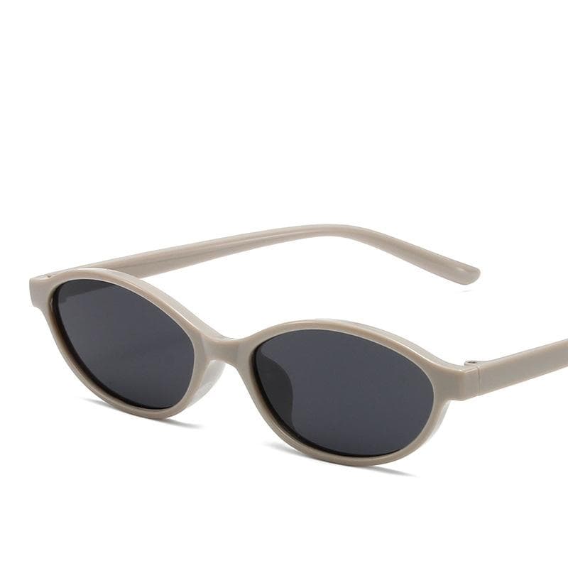 Vintage Small Frame Ellipse Women Sunglasses Black Round Cool Designer Circular Sun Glasses for Male Female MULTI