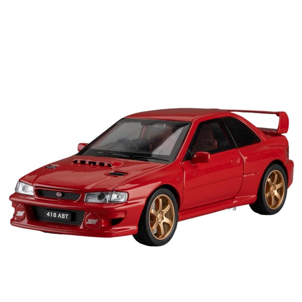 1/32 Subaru Impreza WRX STI Diecast Metal Model Car Gift Toy Kids Adults 1/32-Size:14.5*6.5*4.5cm red