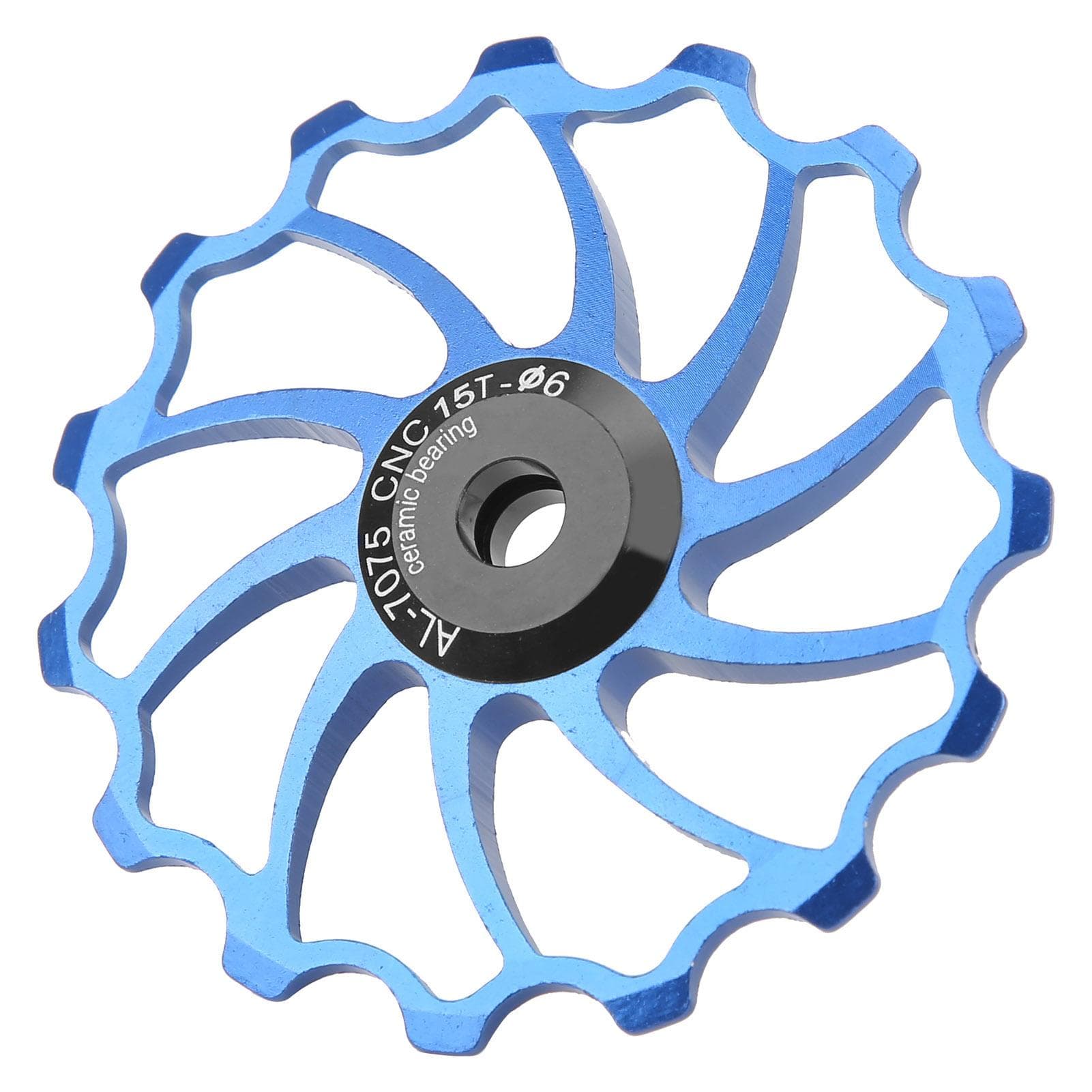 15T Bike Aluminium Alloy Guide Roller Ceramic Bearing Mountain Bicycle Rear Derailleur PulleyBlack