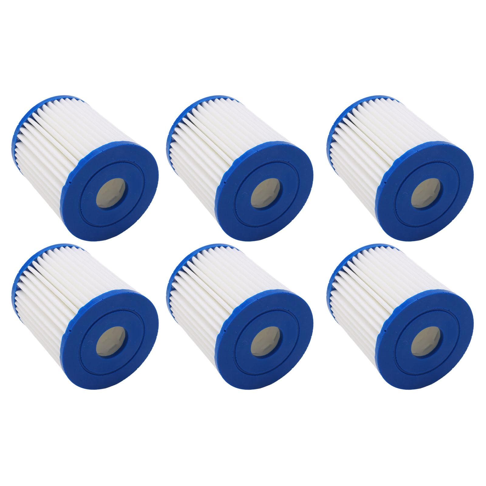 6PCS Water Pump Filter Cartridge Replacement Swimming Pool Polyester Filter Elements Set