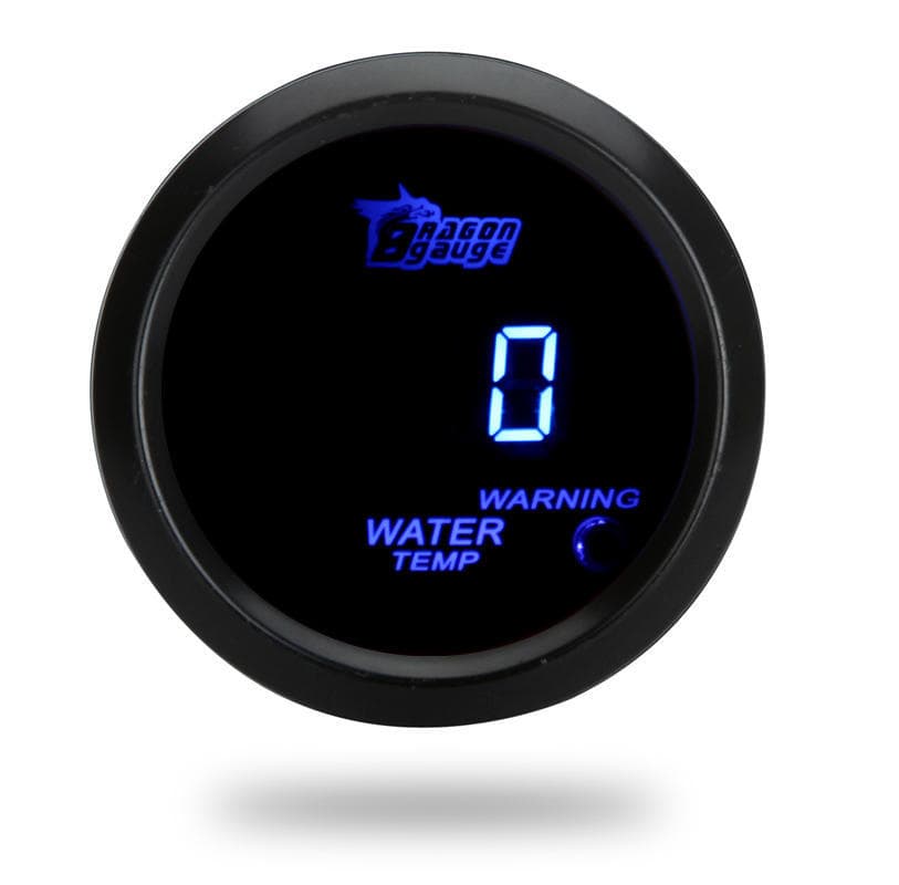 Digital Water Temperature Meter Gauge with Sensor for Auto Car 52mm 2in LCD 40120Celsius Degree Warning Light Black black