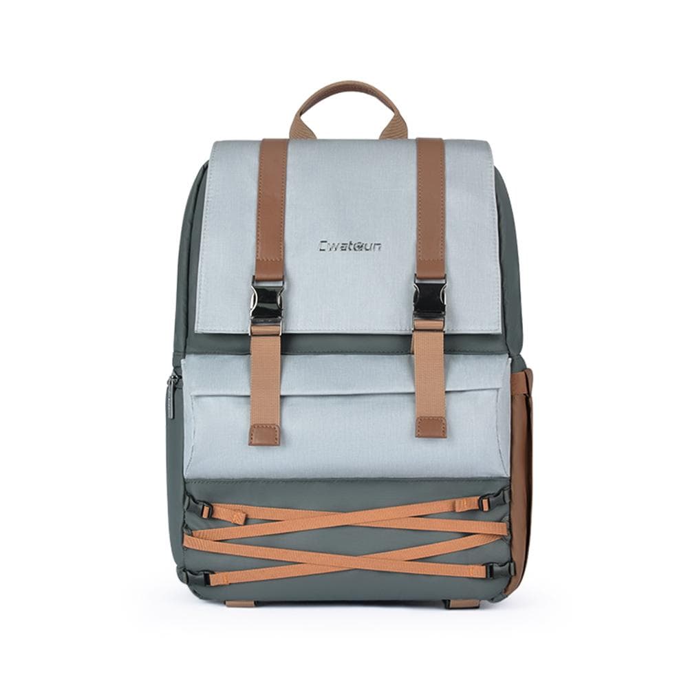 Cwatcun D88 2th-Generation Camera Backpack Waterproof Camera Bag Large Capacity Camera Case with grey