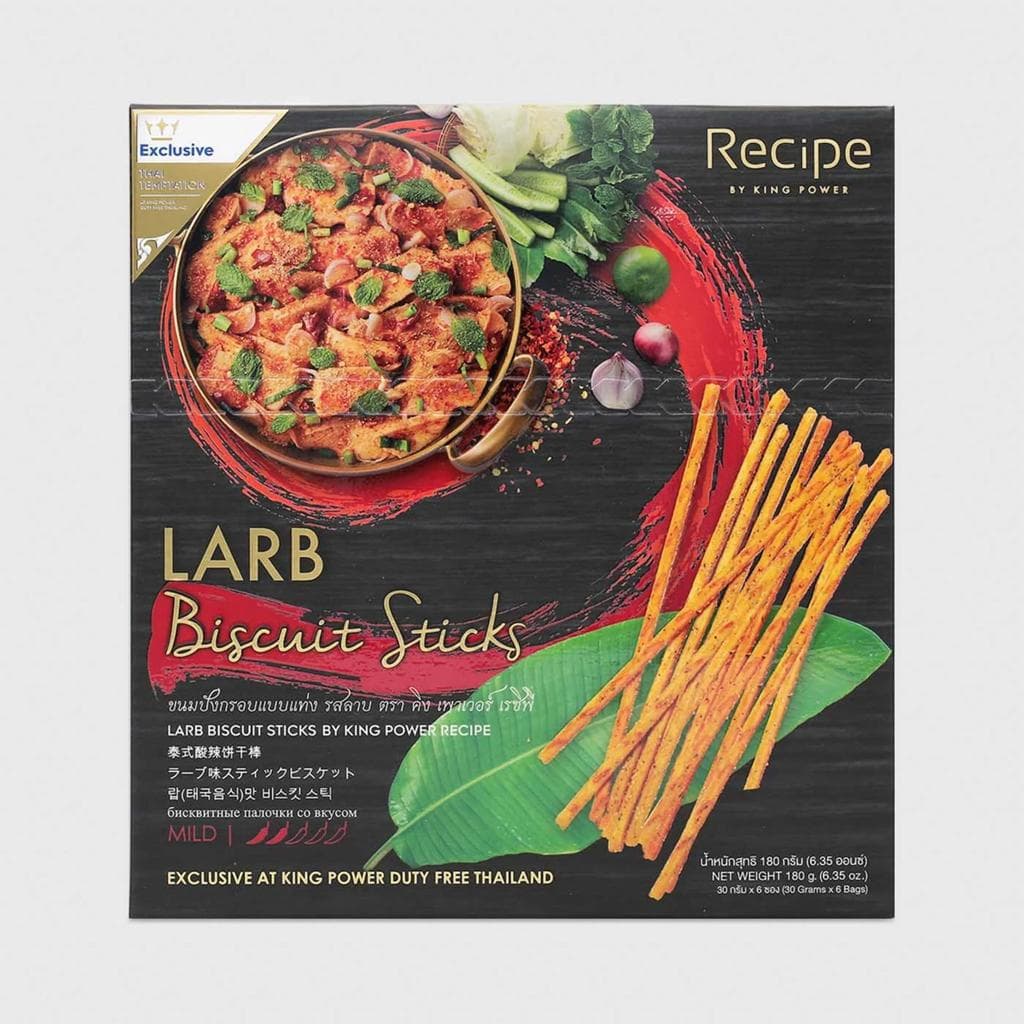 Recipe Larb Biscuit Sticks by King Powder 180 g - Thai Snack 1 pc
