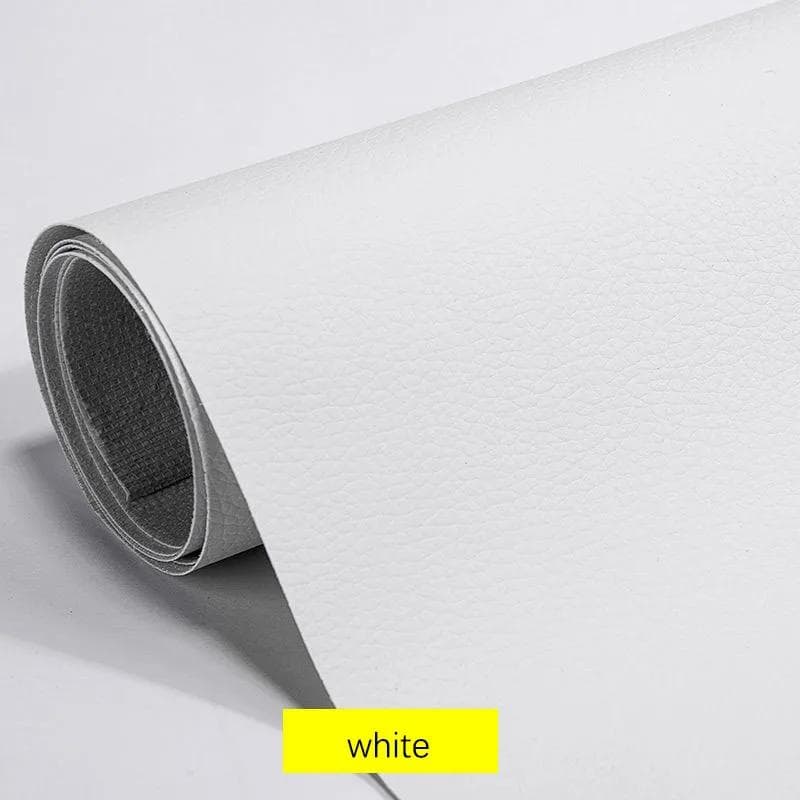 200x137CM Self Adhesive Leather Sofa Repair Furniture Table Chair Sticker Seat Bag Shoe Bed Fix Mend PU Artificial Leather Skin 100x137cm white